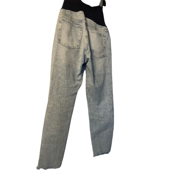 Old Navy OG Straight Full Panel Maternity Light Wash Jeans Size 6 Distressed - Picture 5 of 16
